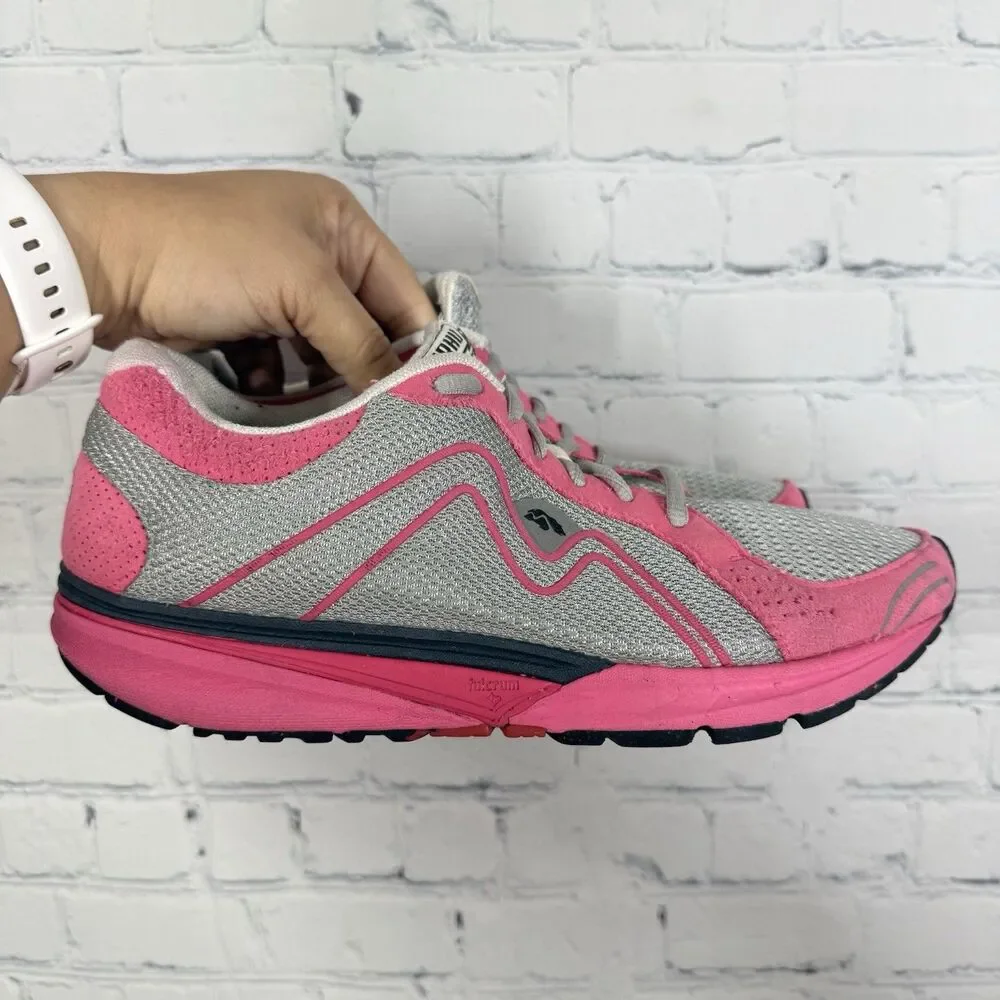 Karhu Fast4 Womens 8.5 Pink Gray Fulcrum Running Shoes F200091 Retro Sneakers